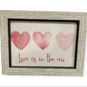 “Love is in the air” Watercolor Hearts Print